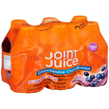 Joint Juice Glucosamine & Chondroitin Supplement, Blueberry AÃ§ai, 8 Fl Oz, 6 Ct