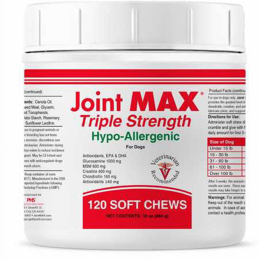 Joint MAX Triple Strength Hypoallergenic Soft Chews 120 Chews