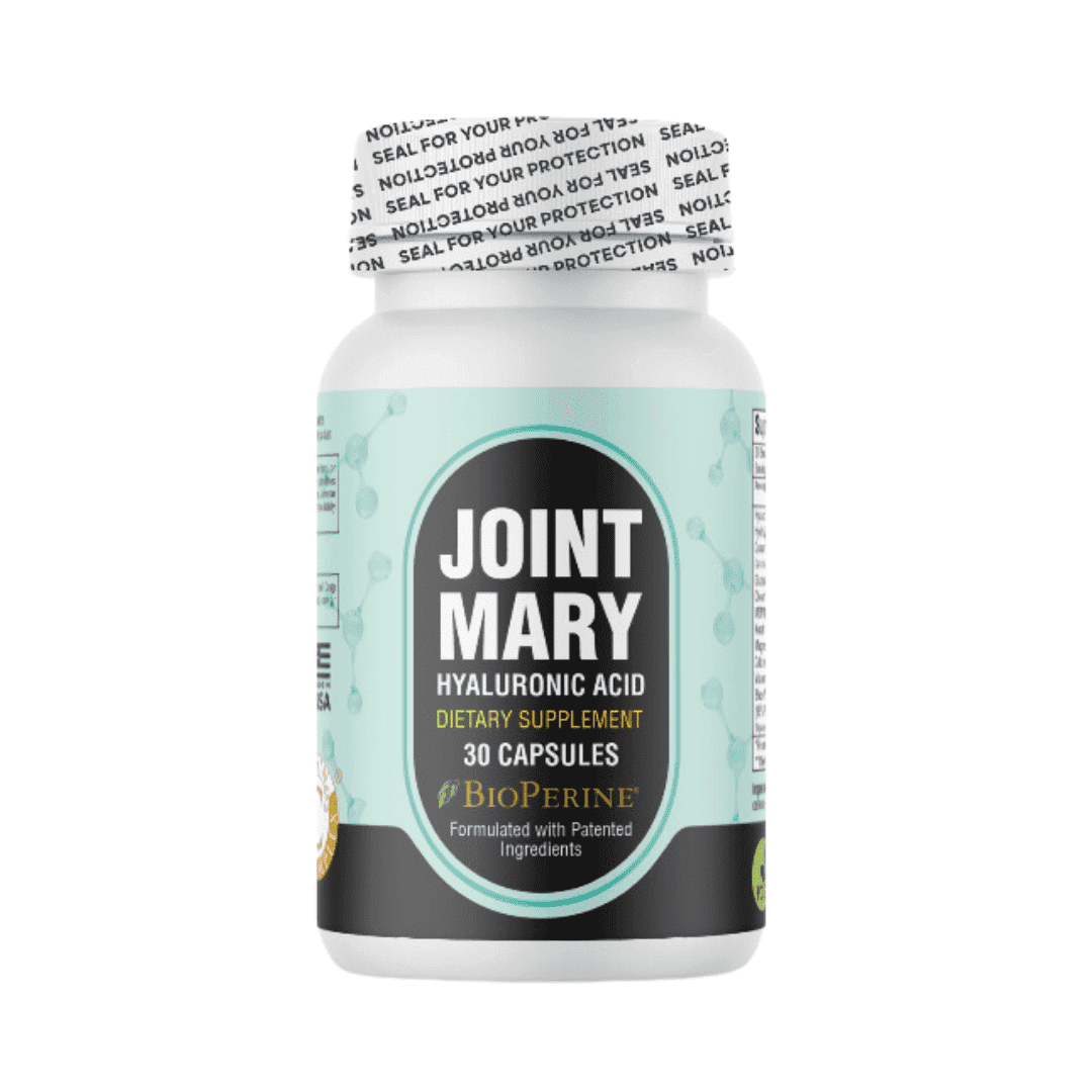 Joint Mary Hyaluronic Acid Supplement Advanced Joint Support with Hydrolyzed Collagen, Turmeric, Glucosamine, MSM, Vitamin C 30 Capsules