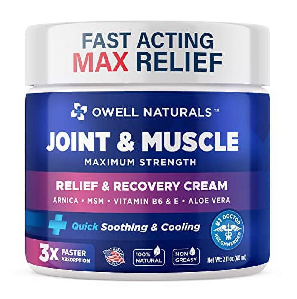 Joint & Muscle Cream AllNatural Maximum Strength Pain Relief