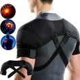 Joint Pain Relief Double Shoulder Support Brace Strap Wrap Adjustable