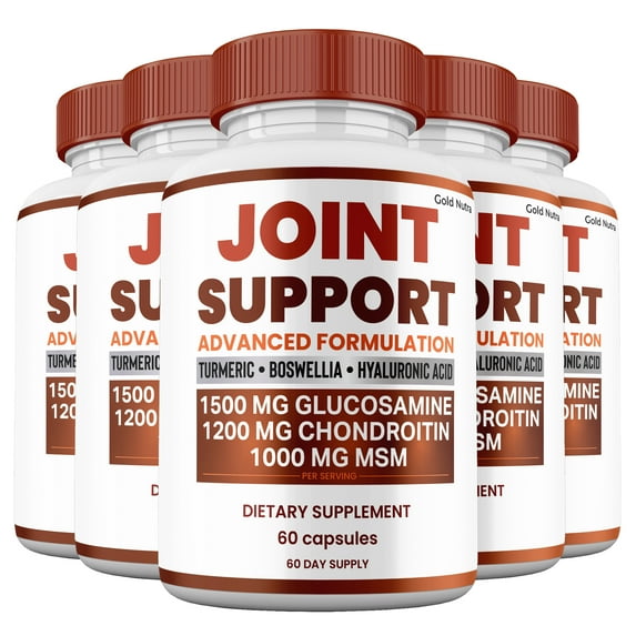 Joint Support Capsules, Joint Support Supplement All-Natural Pills Maximum Strength, 30 Day Supply per Bottle (5Pack)