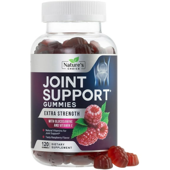 Joint Support Gummies - Extra Strength Glucosamine Gummy Supplement with Vitamin E - Natural Cartilage Joint Health & Flexibility Support, Best Support Glucosamine Chew for Men & Women - 120 Gummies