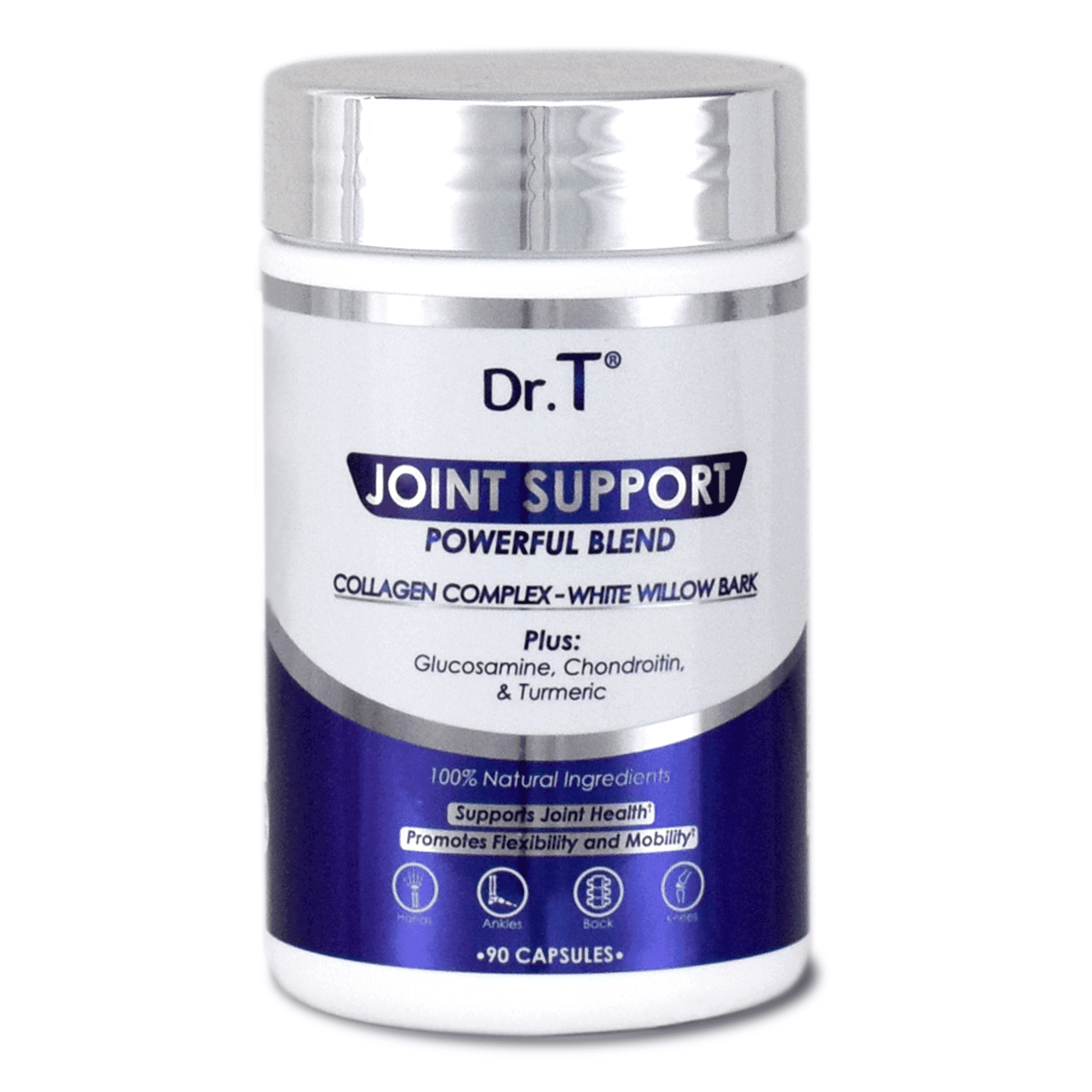 Joint Support – Premium Blend of Collagen Complex, Glucosamine, Chondroitin, Turmeric & White Willow Bark – Designed for Athletes and Active Individuals Looking to Improve Joint Health. 90 Capsules