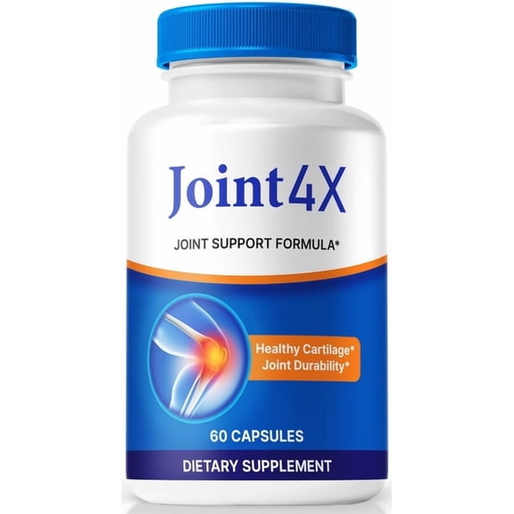 Joint4X Joint supplement Premium All-Natural Bones & Joint Support Pills Formulated for Enhanced Flexibility and a Full Range of Motion, Official Joint 4X Knee Reviews (60 Capsules)