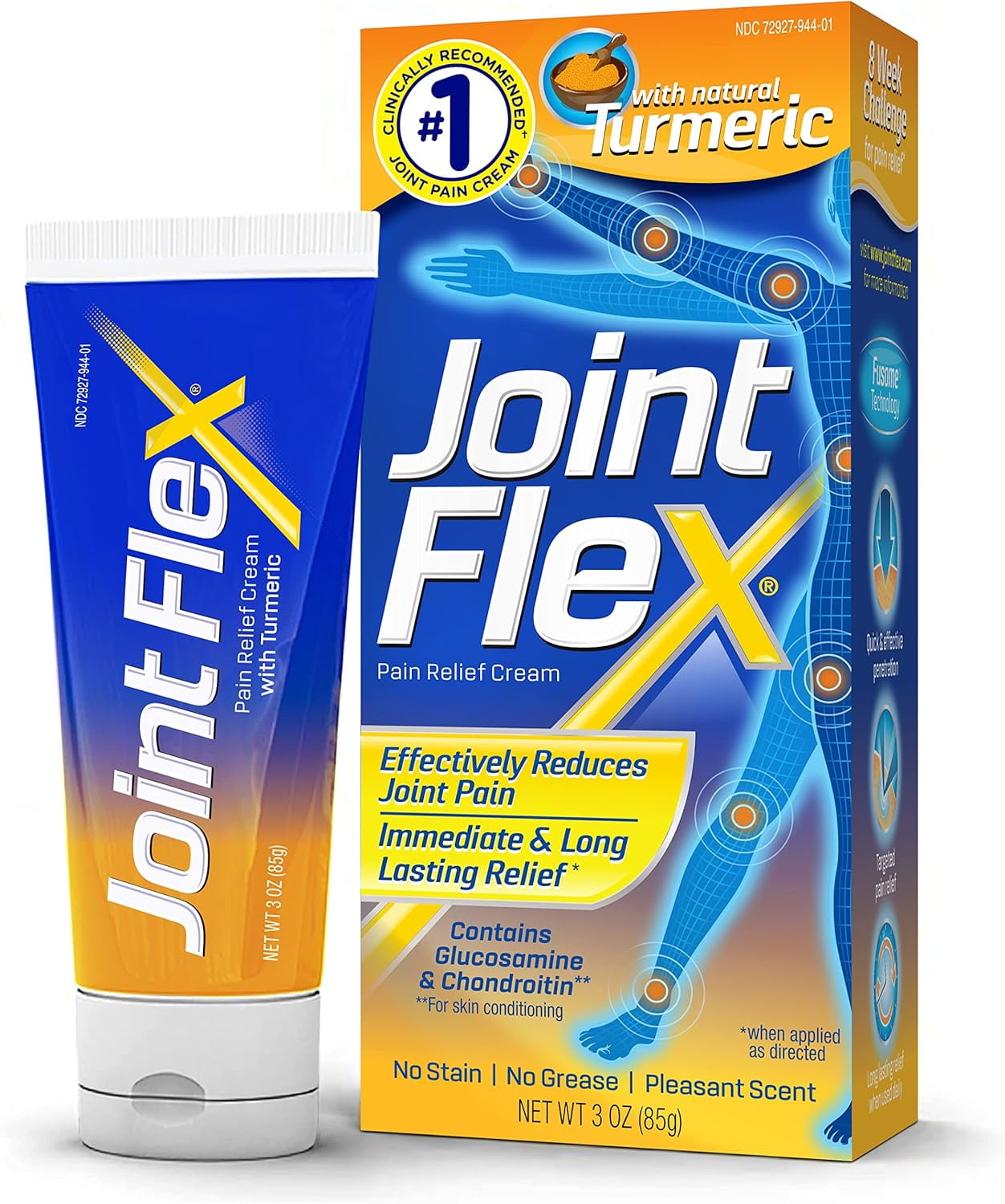JointFlex Joint Pain Relief Cream with Natural Turmeric, 3 oz