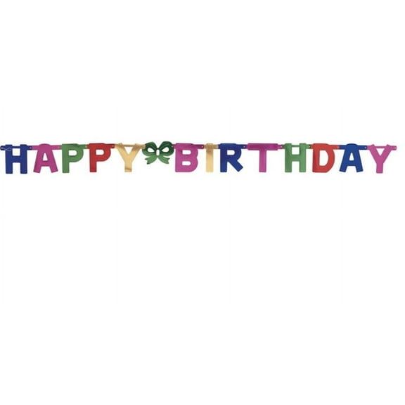 Jointed Banner Happy Birthday Party Decoration 4 ft Long