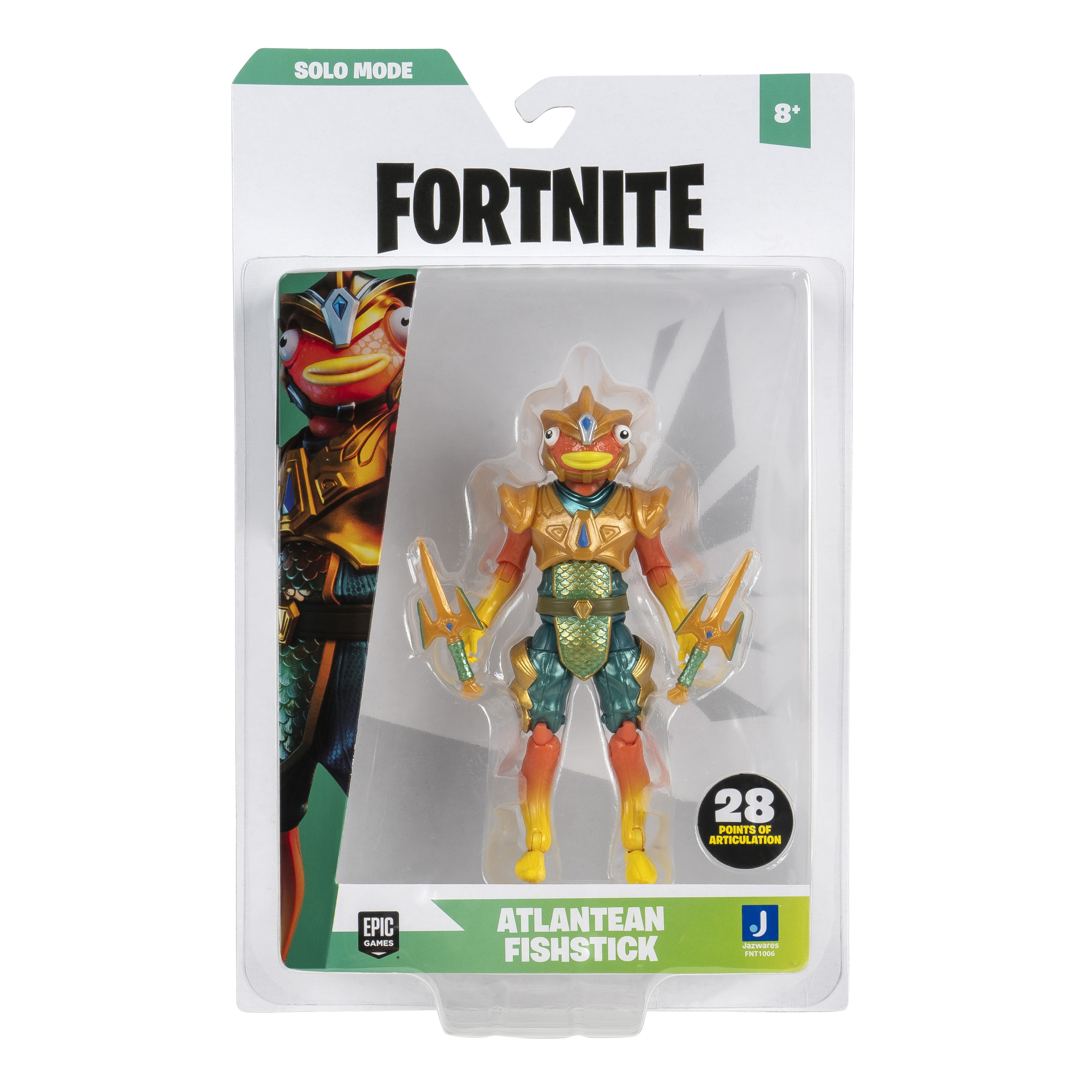 Fortnite Solo Mode - Atlantean Fishstick - 4-inch Highly Detailed Figure with Fish Sticks Harvesting Tool
