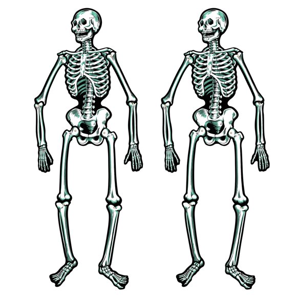 Jointed Skeletons, Cardstock Paper Halloween Decorations