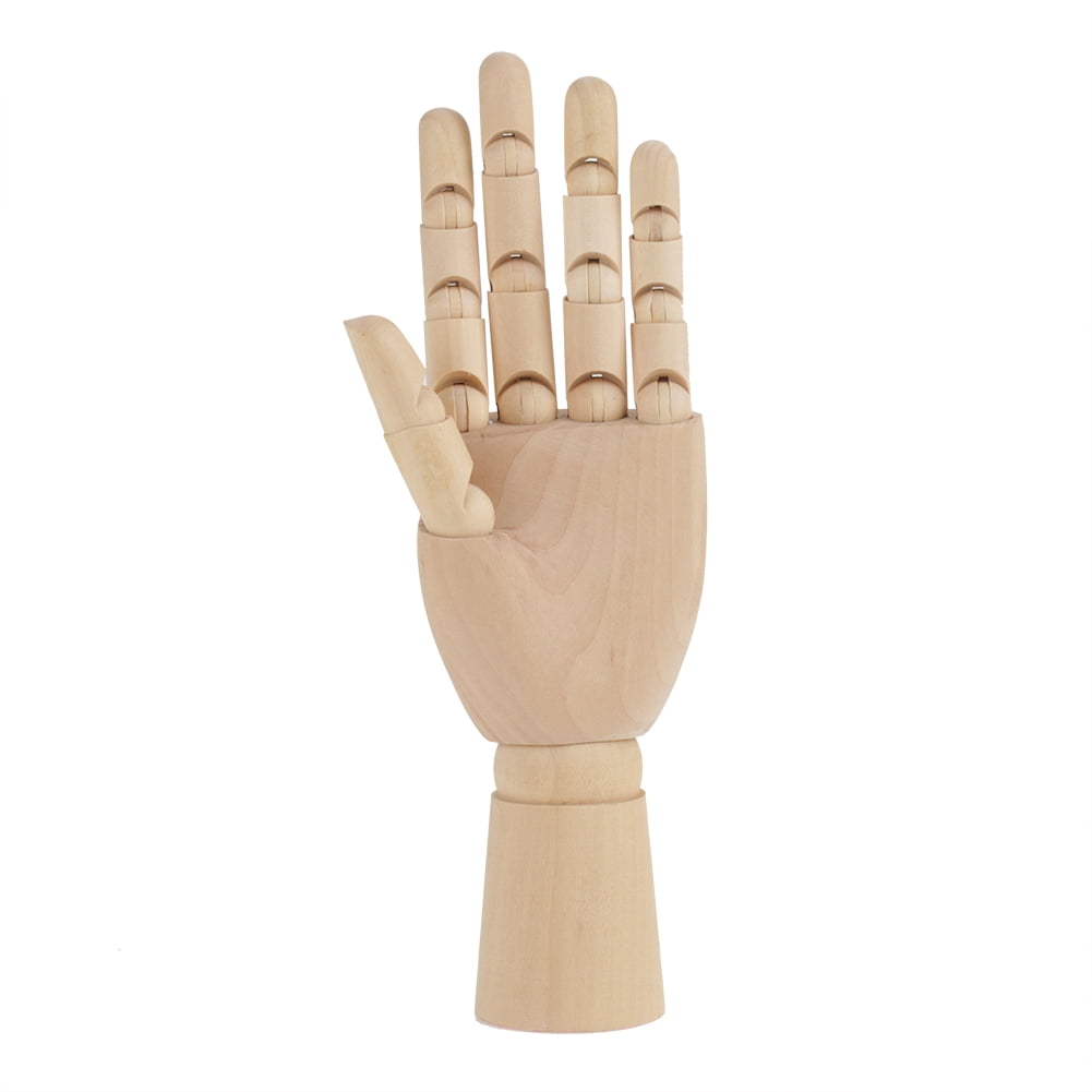 Natural Polished Wood Adjustable Hand Figurine for Artists