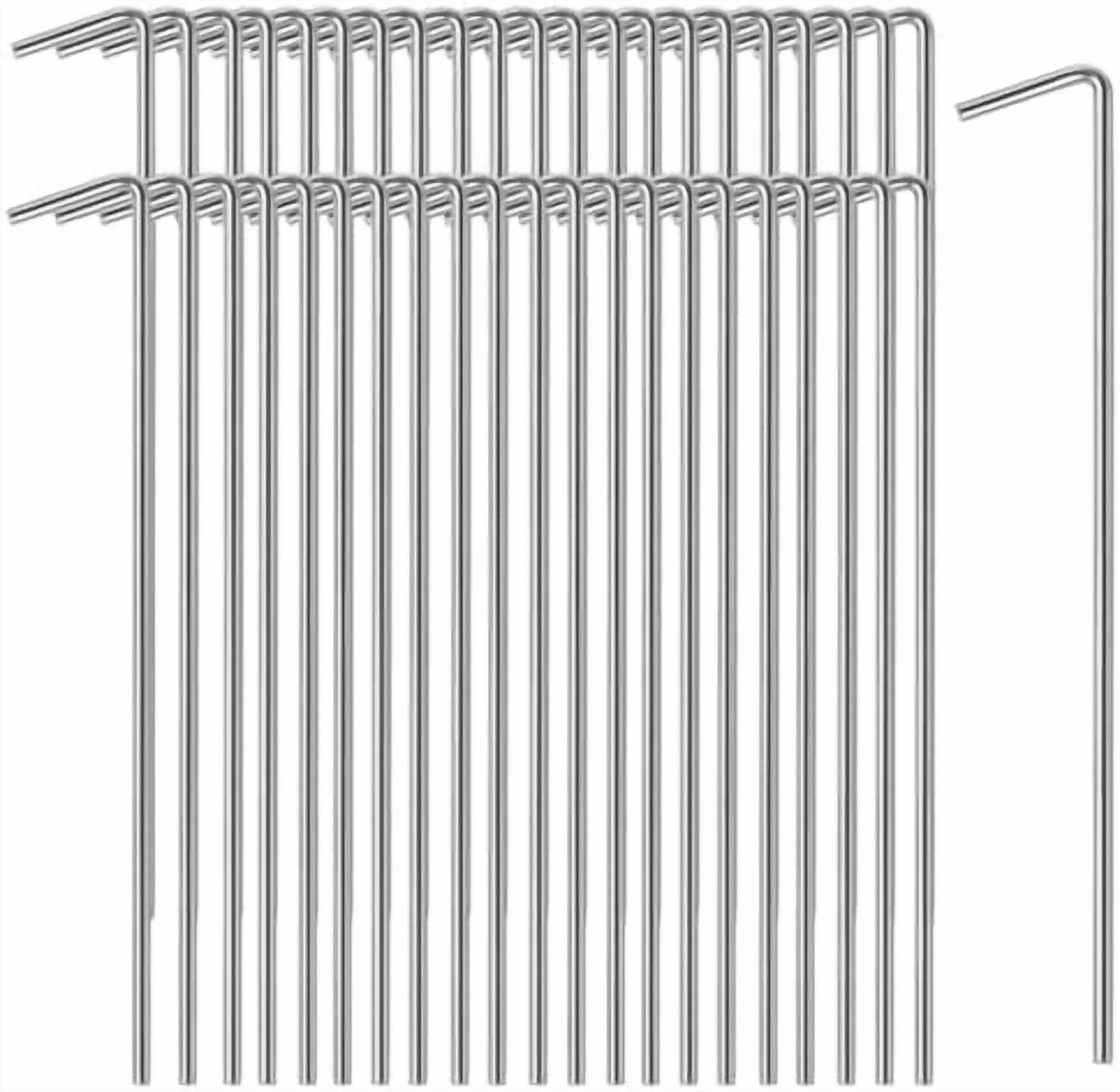 Jointown 45 Pack Tent Stakes, Stakes for Outdoor Decorations, Tent Stakes Heavy Duty, Metal Stakes, Tent Garden Stakes for Gardening & Canopies, Outdoor Christmas Decorations