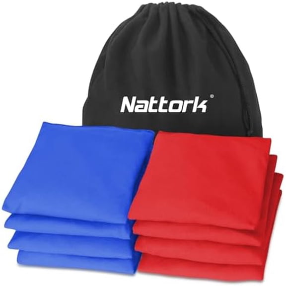 Jointown Cornhole Bags Set of 8 - Premium Corn Hole Bean Bags for Tossing - All Weather Resistant 8 Duck Cloth Double Stiched Corn Hole Bags and Tote Bags - Regulation Size