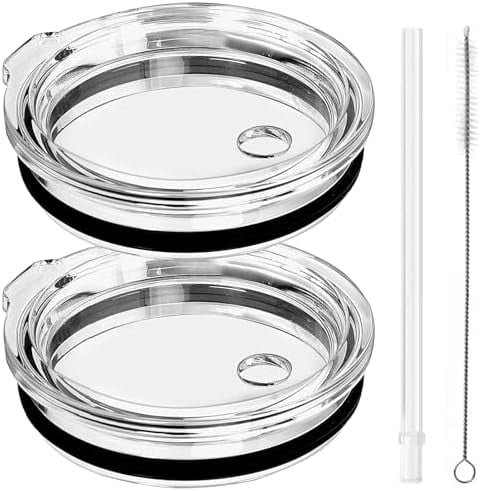 Jointown Straw Lids for YETI Rambler 26 oz Cup 30 oz Tumbler, 35 oz Straw Mug,2 Pcs 30 oz Tumbler Lids for Yeti Tumbler, Spill Proof Covers