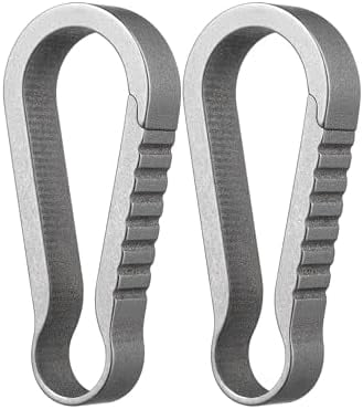 Jointown Titanium Key Ring Hooks, Small Carabiner Keychain Clip,Mini Snap Keyring Key Organizer Key Chain