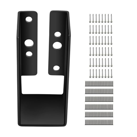 Joist Hangers 2x4, 24 Pack Concealed Flange Bracket, Q235 Steel Outdoor Accent Joist Hanger Kit, Powder Coated Face Mount Joist Bracket for Beam Swing, Black