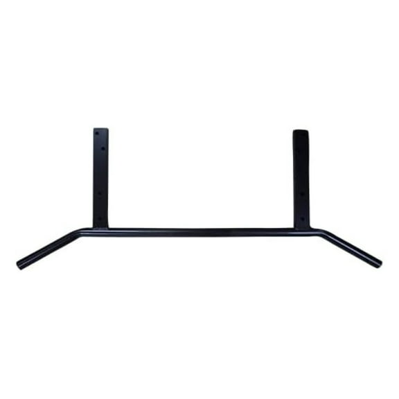 Joist Mount Chin Up Bar - Black Steel Pull Up Bar for Basement - 48 Inch Wide - 1 1/4" Diameter - Wood Joist Mounting - Heavy Duty Gym Equipment
