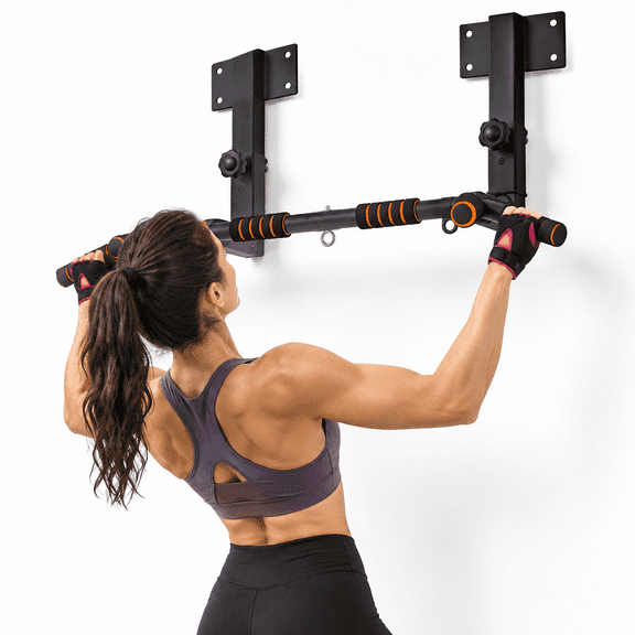 Joist Mount Heavy Duty Wall Mounted Pull-Up Bar and Dip Station for Home Gym