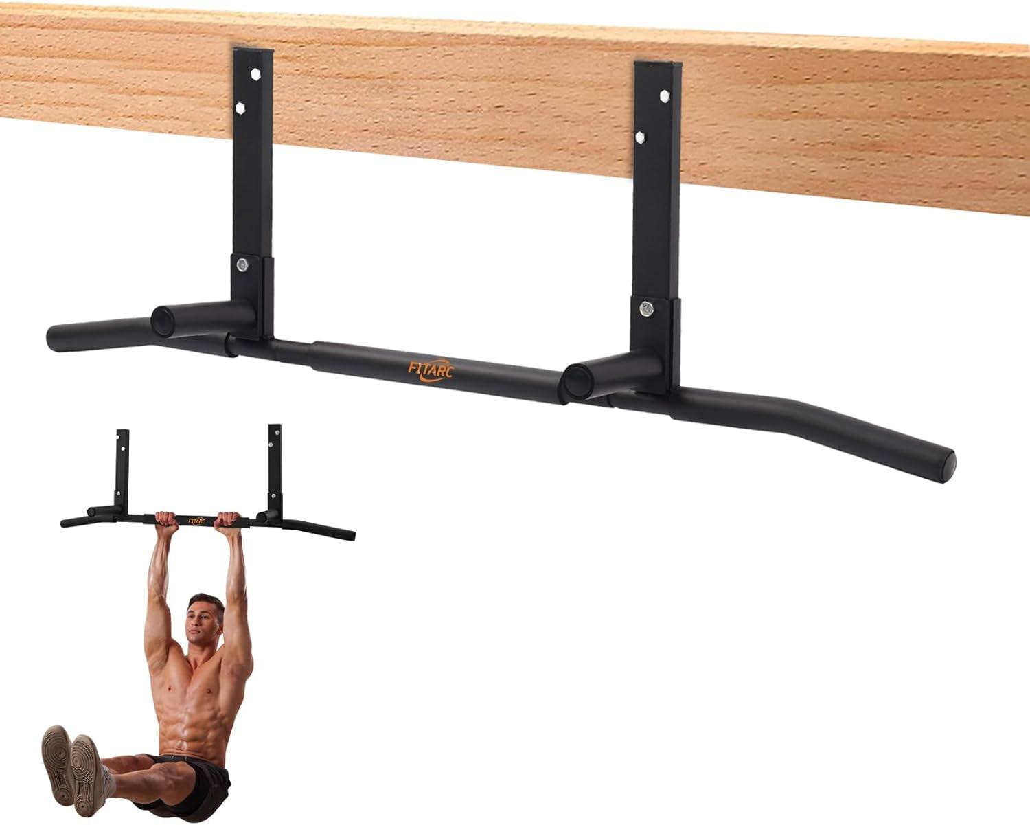 Joist Mount Pull Up Bar, Chin Up Bar Ceiling Mount, Heavy Duty, Workout for Home Gym, 42 inch Wide -Patent Pending