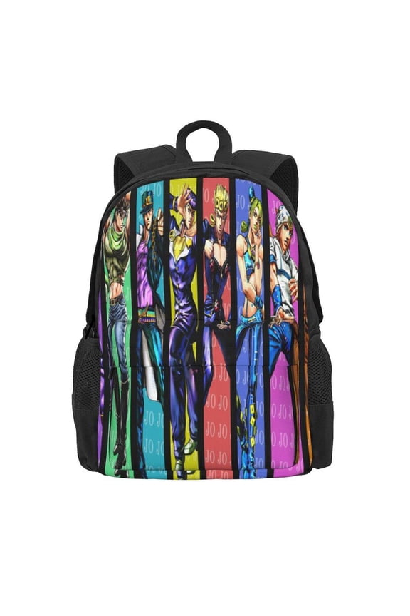 Jojo Bizarre Adventure Backpack Computer Bag Hiking Bookpack Travel Backpack For Adult 16.5in