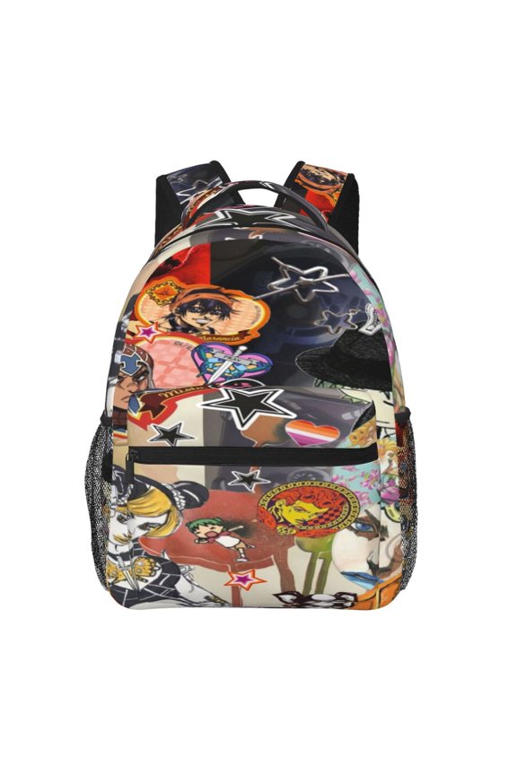 Jojo Bizarre Adventure Backpack Cute Cartoon Lightweight Backpacks Portable Outdoor Travel