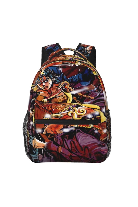 Jojo Bizarre Adventure Backpack Cute Cartoon Lightweight Backpacks Portable Outdoor Travel