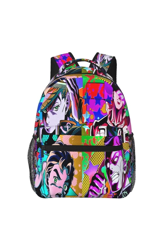 Jojo Bizarre Adventure Backpack Cute Cartoon Lightweight Backpacks Portable Outdoor Travel