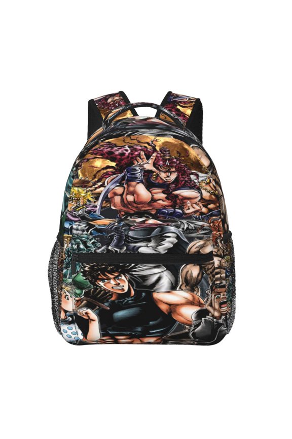 Jojo Bizarre Adventure Backpack Cute Cartoon Lightweight Backpacks Portable Outdoor Travel