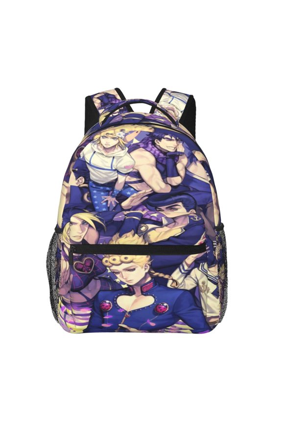 Jojo Bizarre Adventure Backpack Cute Cartoon Lightweight Backpacks Portable Outdoor Travel