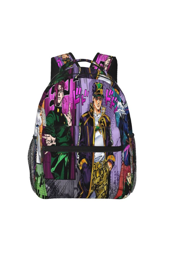 Jojo Bizarre Adventure Backpack Cute Cartoon Lightweight Backpacks Portable Outdoor Travel