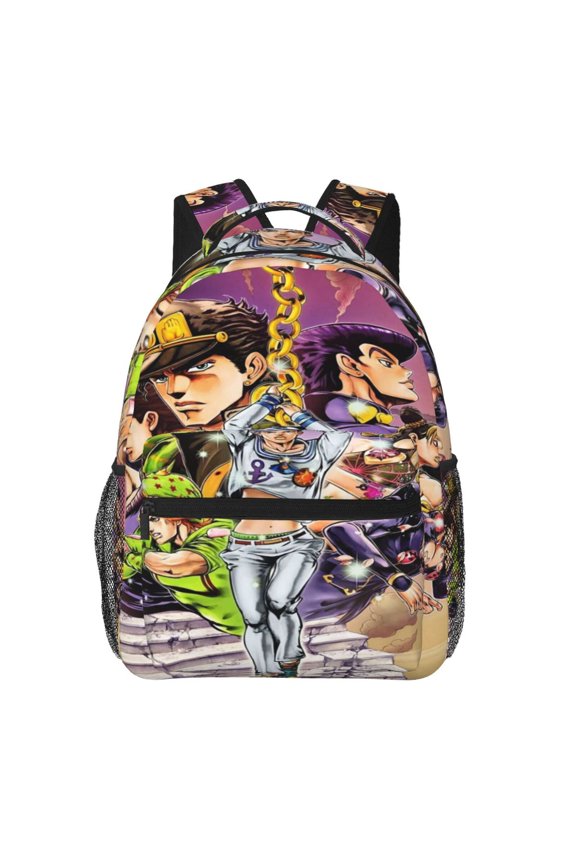 Jojo Bizarre Adventure Backpack Cute Cartoon Lightweight Backpacks Portable Outdoor Travel