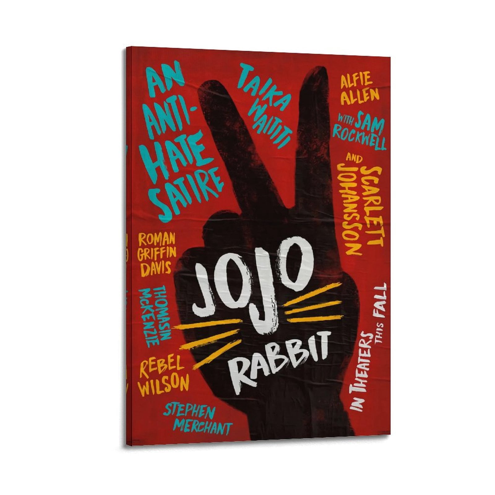 Jojo Rabbit Poster Wall Art Canvas Aesthetic Music And Movies ...