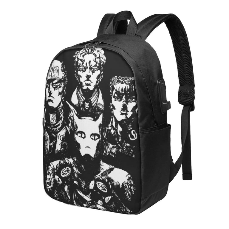 jotaro mini backpack JoJo's Bizarre Adventure Pattern Backpack, black Fashion What’s cooler than a stylish hero with an epic backstory Jojo Mini Backpack - JoJo
