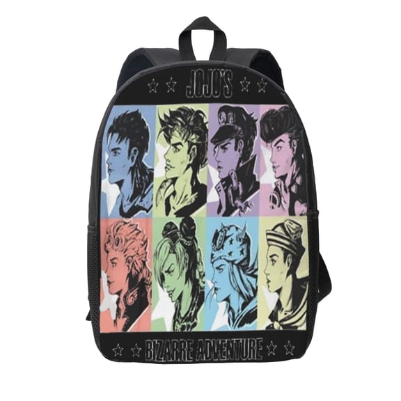 Jojo'S Bizarre Adventure Backpack Simple Lightweight Backpack Fashion Travel Backpack Laptop Backpack 17 Inch