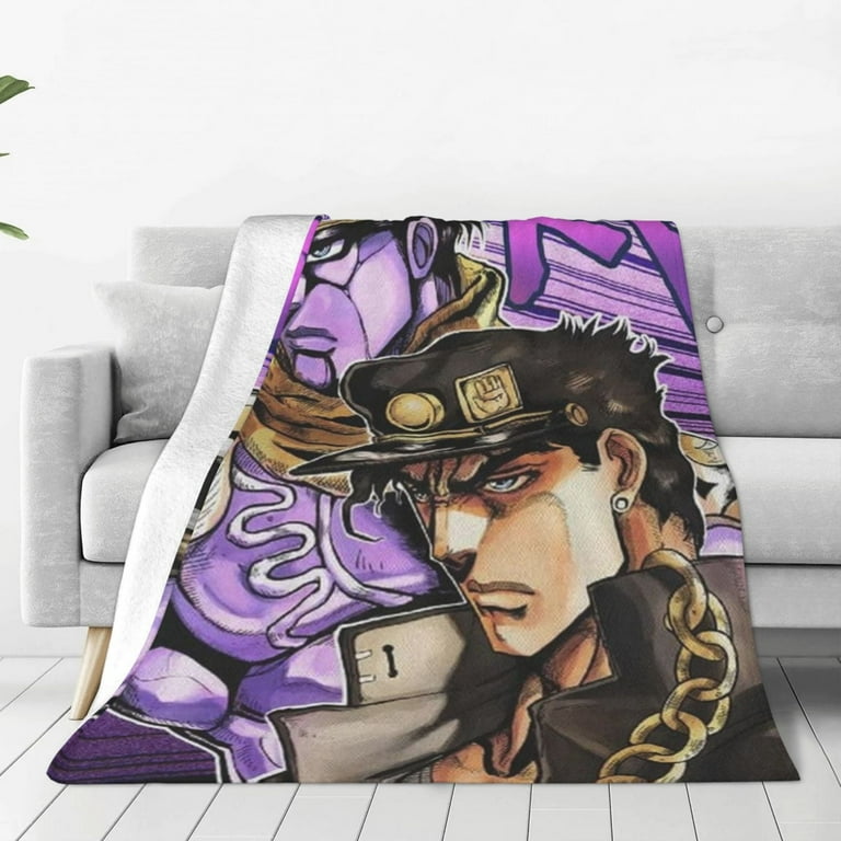 Jojo S Bizarre Adventure Fleece Blanket Super Soft Cozy Throw Blanket Fuzzy Comfy Flannel Blanket Warm Plush Blankets And Throws For Couch Sofa Bed