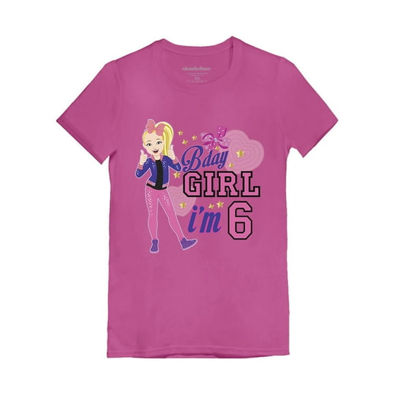 Jojo Siwa Birthday Girl Shirt - Perfect Gift for 6 Year Old - Celebrate 6th Birthday with Favorite Star - Official Jojo Siwa Fan Apparel - Birthday Party Outfit - Wow pink XL (9-10)