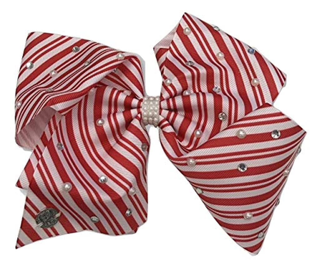 Jojo Siwa Candy Cane Stripe Large Christmas Bow