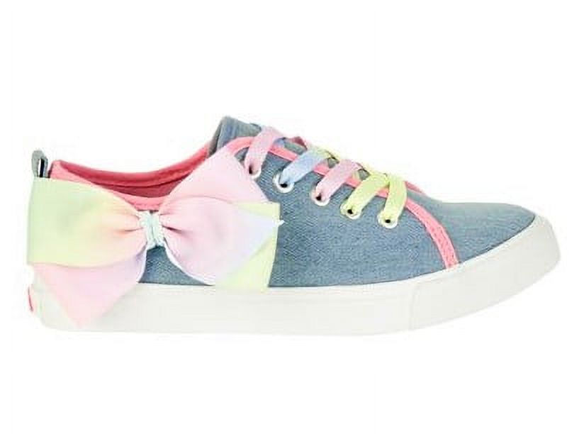 Jojo Siwa Girl's Denim Lace Up Sneakers With Bow - image 1 of 7