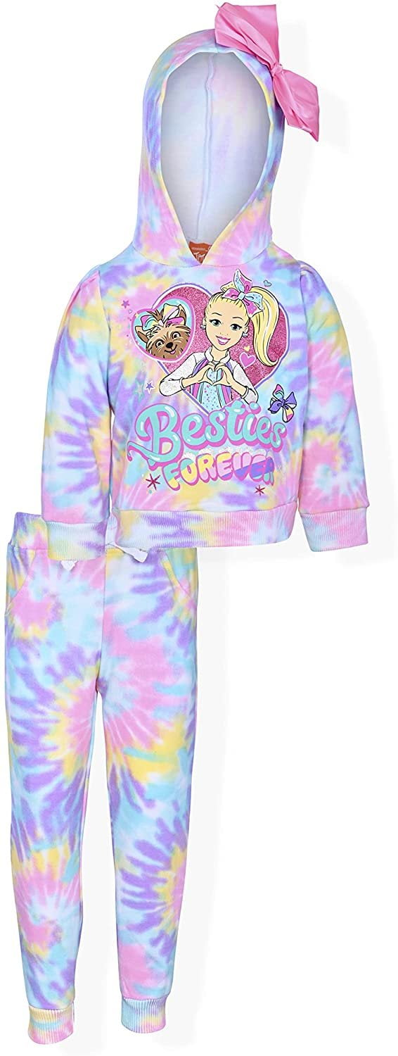 Jojo Siwa Girls Piece Tie Dye Hoodie and Jogger Set, 4-6X