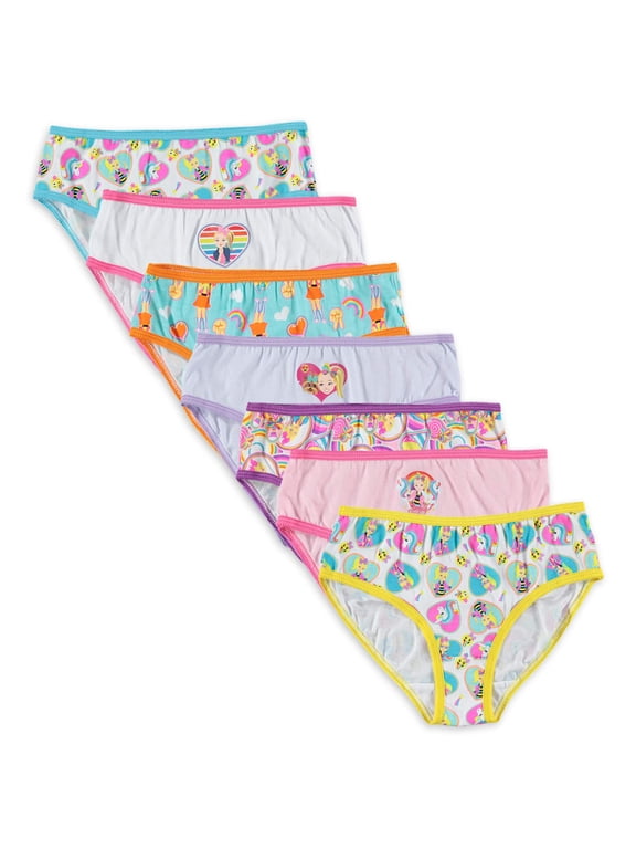 Girls Briefs Panties, 7 Pack, Sizes 4-8