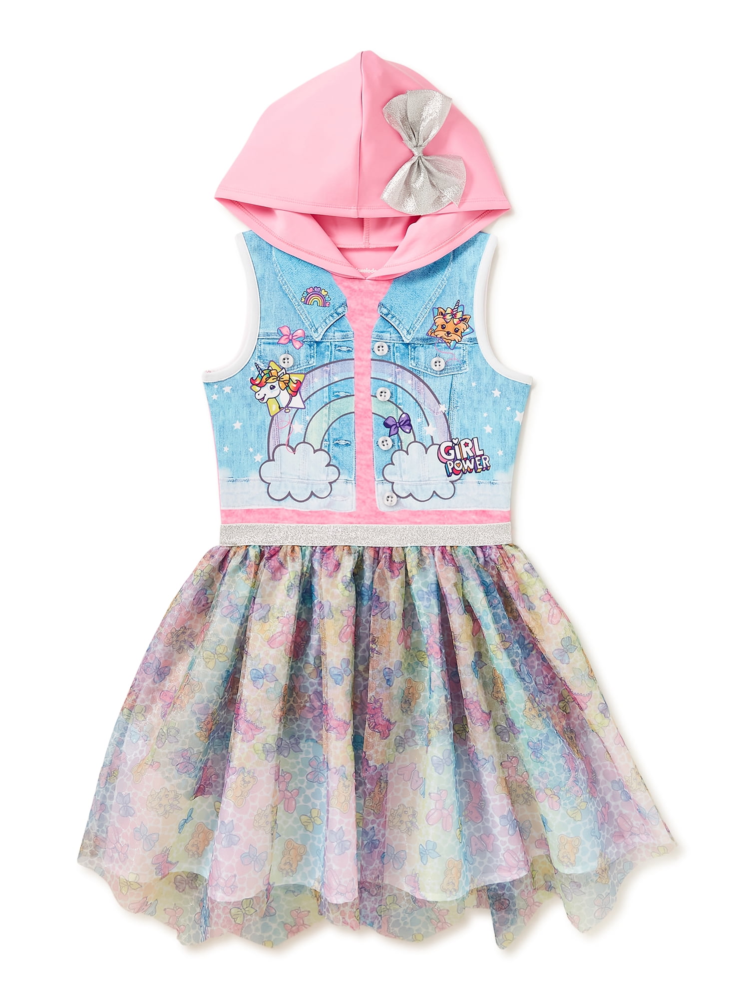 Jojo Siwa Girls Exclusive Cosplay Hooded Tutu Dress Sizes 4 12 Walmart