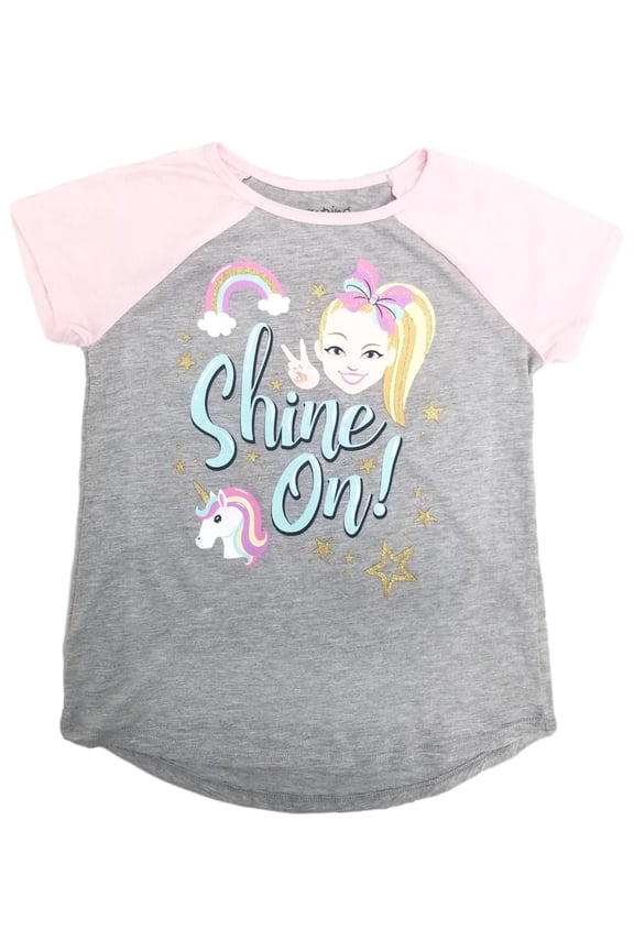 Siwa Girls Gray Short Sleeve Shine On Unicorn T-Shirt Tee Shirt 6
