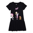 thumbnail image 1 of Jojo Siwa Girls Jersey Wrap Around Dress, Sizes 4-16, 1 of 3