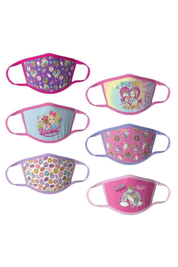 JoJo Siwa Girls Kids Face Masks - 6pk