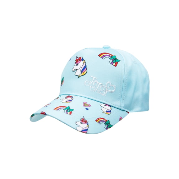 Jojo Siwa Girls Licensed Baseball Hat Blue with Unicorn Print