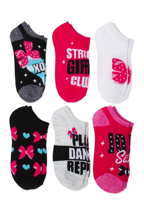 Girls No Show Socks, 6-Pack