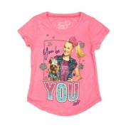 Jojo Siwa Girls Pink Sparkle You Be You T-Shirt Tee Shirt Small (6-6X)