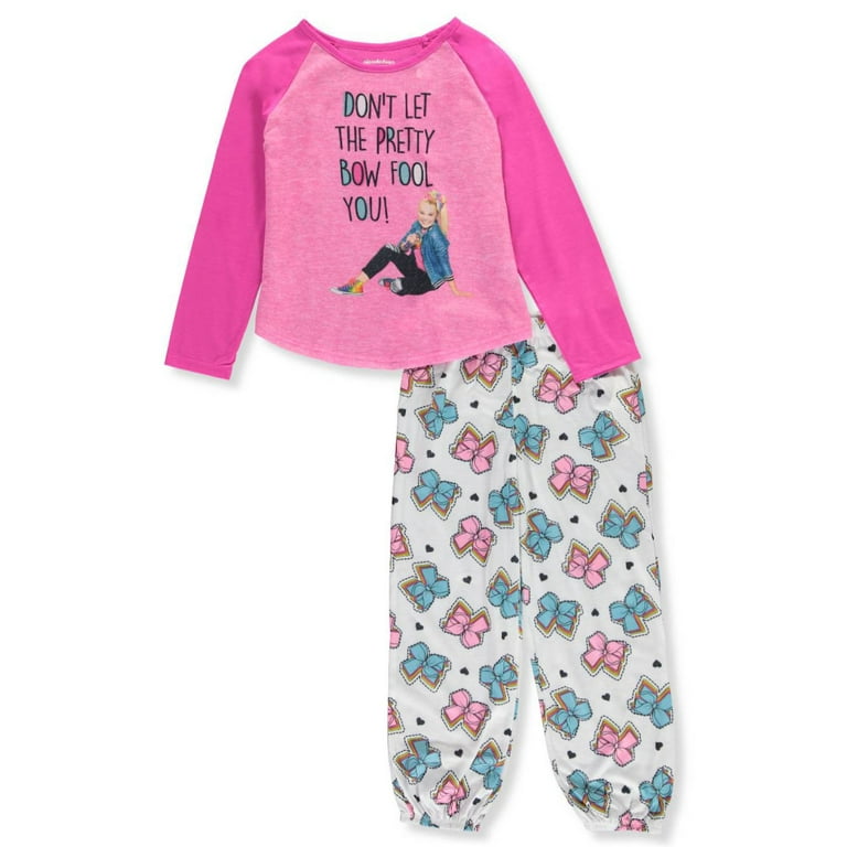 Jojo Siwa Girls Pretty Bow 2 Piece Pajamas Big Girls Walmart