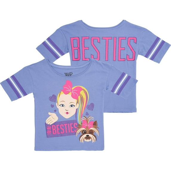 JoJo Siwa Girls Short Sleeve Crewneck T-Shirt- Little and Big girls Sizes 4-20