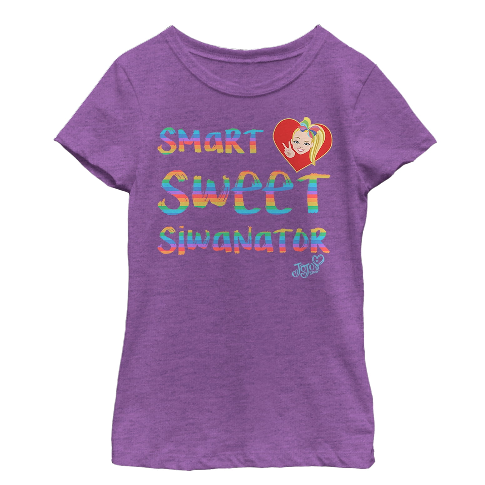 Jojo Siwa Smart Sweet Siwanator Rainbow Graphic T-Shirt Jojo Siwa Smart Sweet Siwanator Rainbow Graphic T-Shirt