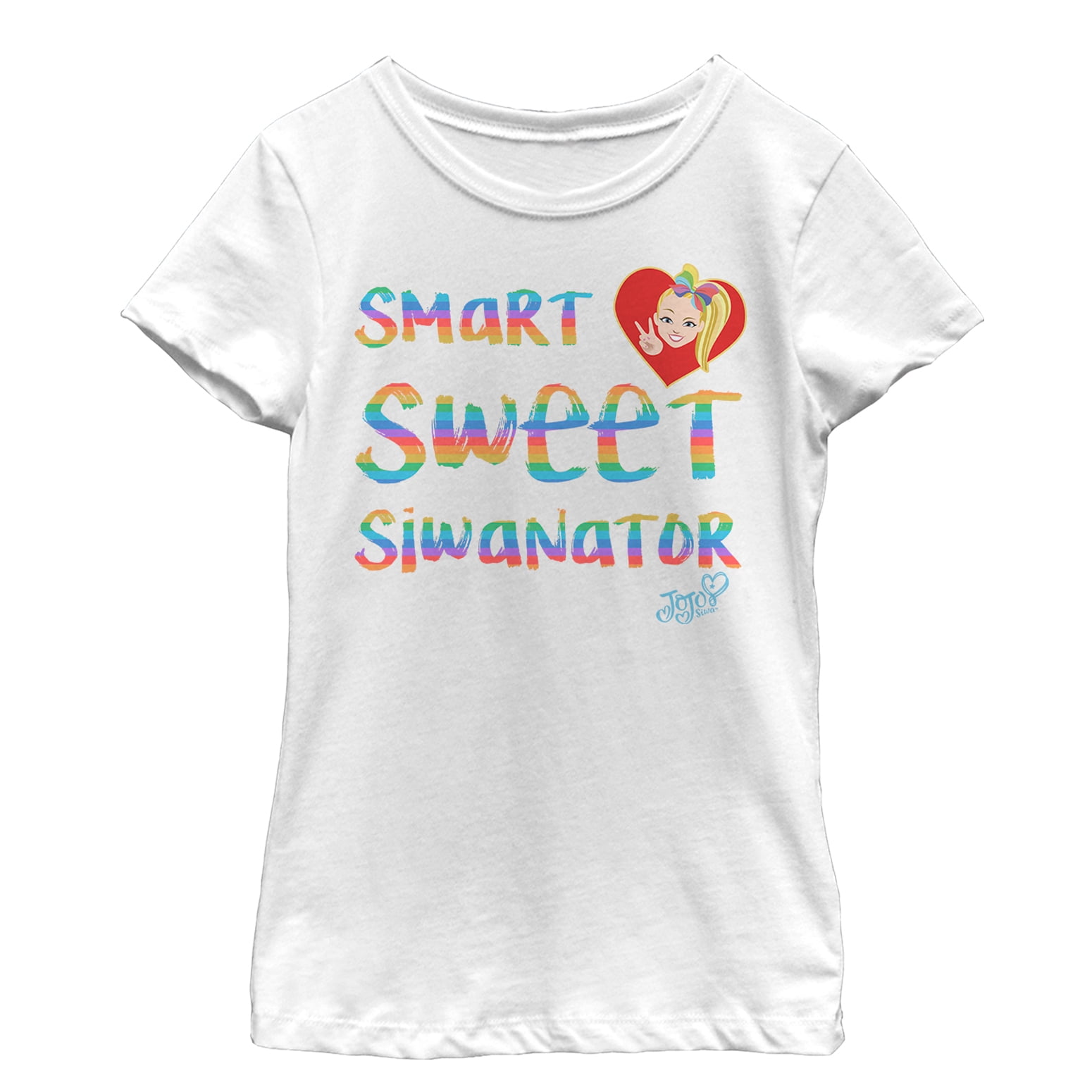 Jojo Siwa Smart Sweet Siwanator Rainbow Graphic T-Shirt Jojo Siwa Smart Sweet Siwanator Rainbow Graphic T-Shirt